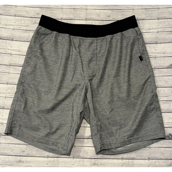 PRANA Mens Mojo Shorts Size L Gray Exercise Workout Lightweight Gym Yoga Stretch - Picture 1 of 16